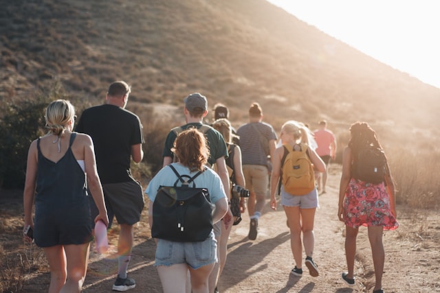 Travel agents exploring a destination